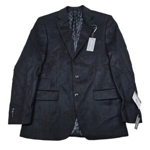 Michael Kors Kipp Sport Coat Mens 38R 38 Black Wool Silk Cashmere Blazer NEW‎